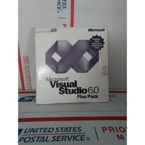Microsoft Visual Studio 6 6.0 Plus Pack Good Used No Key Code - #191